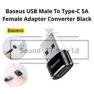 Baseus USB Male To Type-C 5A Female Adapter Converter Black