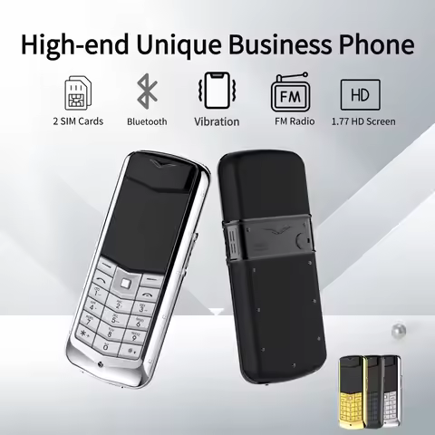 GSM 2G Unlock K-8 Luxury Metal Phone Dual Sim No Camera FM Radio MP3 Russian Keyboard Alarm Bluetoot
