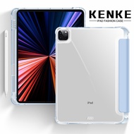 เคสไอแพด KENKE for iPad 2020 Pro 11 2022 M2 Pro 11 2021 Pro 12.9 2021 2022 เคสใส case ขอบซิลิโคนนิ่ม + เปลือกแข็ง PC พร้อมช่องใส่ดินสอ