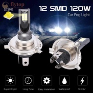 FLYTOP 2Pcs H4 H7 9005 9006 H1 H3 12LED-3030SMD Canbus LED Bulb Car Led Fog Driving Lamp Light 12V 6