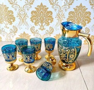 ESKAN SHINIL SET OF 7PCS / TEA SET / TEKO SET GELAS CANGKIR SULTAN / GELAS CANGKIR MINUM KERAMIK KAC