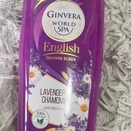 GINVERA Real Spa Lavender Shower Scrub 750g, Exfoliates Dead Skin, Prevents Body Odour