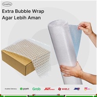 Additional bubble wrap to make the package safer white bubble wrap additional package