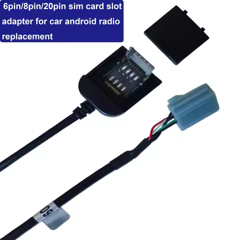 4G Sim Card Slot Cable for Android Car Radio Multimedia 8 Pin 6 Pin Adapter Autoradio Harness Connec
