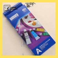 Barroco Acrylic Colour Paint Set / Economy Acrylic Paint Set (12 Colours / 12ml )