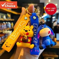 Cartoon cute Winnie the Pooh doll keychain Eeyore doll schoolbag pendant car keychain couple keychai