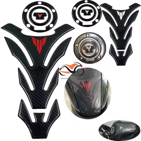 3D Carbon Fiber Motorcycle Fuel Tank Pad Cover Protector For YAMAHA MT01 MT03 MT07 MT09 MT10 MT 01 0