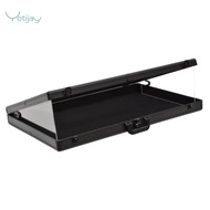 [szlztmy1] Card Display Case Locking Aluminum Frame Clear Glass Portable Organizer Large Capacity St