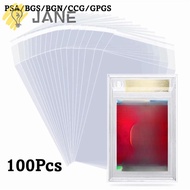 JANE 100 Sheets PSA BGS Card Brick Film, Waterproof Durable PSA BGS Slab Sleeve,  Strong Transparent