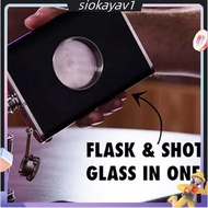 8oz Wine Hip Flask with Cup Built-in CollapsibleFunnel Drink Barware Whiskey Flask