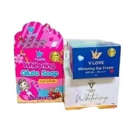 V love night cream. soap skincare set cosmetics