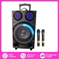 Speaker Karaoke Bluetooth Portable Besar GMC 897 L + Bonus Mic