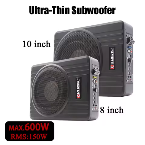 8/10 inch Car Speaker 12V High Power Active RMS 150W Pure Bass Can Be Under The Seat Ultra-Thin Subw