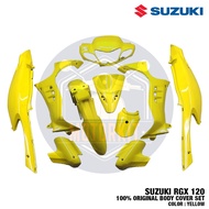 SUZUKI RGX 120 100% ORIGINAL SGP BODY COVER SET LEG SHIELD KEPOK SAYAP RED YELLOW MERAH KUNING 94400
