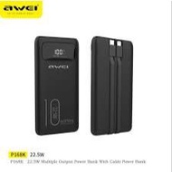 Awei P168K 10000mAh 22.5w Portable Powerbank Fast Charging With Type-C Light Cable