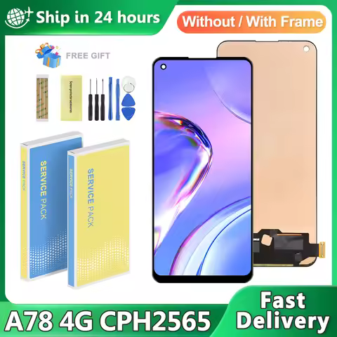 6.43'' LCD For OPPO A78 4G CPH2565 LCD Display Touch Screen Digitizer Assembly Replacement For OPPO 