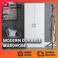 Wardrobe Cloth Storage Cabinet 2 Door Durable Almari Baju Almari Pakaian Furniture Home Living Bedroom Airbnb Condo 衣服柜