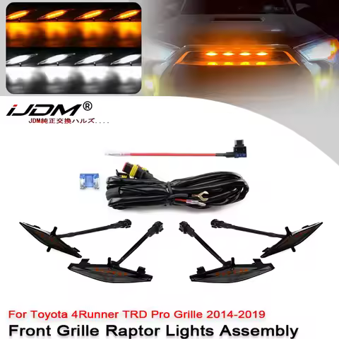 4x Front Grill Lights For 2014-2023 Toyota 4Runner TRD Pro Grille Including SR5 TRD Off-Road Limited