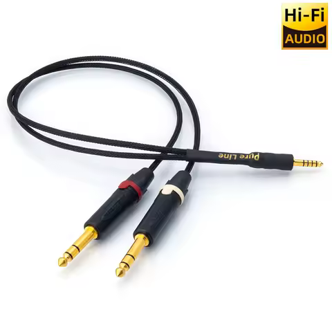 ▲Japan Mogami Hifi 4.4mm to 2TRS Balanced Audio Cable Neutrik MPS Gold Plated Plugs for Headphone Am