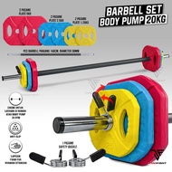 Barbell Body Pump 20kg Weight Lifting Set Barbell Bodypump Weightlifting Barbell Set