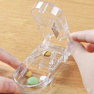 Creative Portable Pill Box with Pill Cutter, Mini Medicine Organizer, Pill Splitter, Tablet Divider 