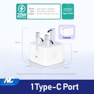 PD 20W / 40W Fast Charger Adapter USB & Type-C for iPhone Samsung iPad (Pengecas Pantas)