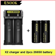 Enook 26650 5000mAh 60A Black Rechargeable Battery 3.7v Lithium Battery ✓ ❖ ◩