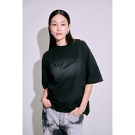 New AIMER T-Shirt-Essential Embroidery in Faded Black