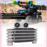 FKI Universal Oil Cooler, 5 Row 65ml Original Oil Cooler, Aluminum Durable Motorcycle Engine Radiato
