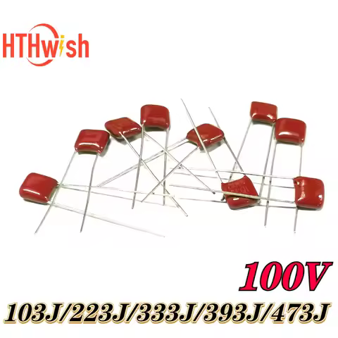 40PCS CBB Capacitors 100V 103J 0.01uF 223J 0.022uF 333J 0.033uF 393J 0.039uF 473J 0.047uF Polypropyl