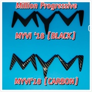 PERODUA MYVI 2018 WORDING (BLACK & CARBON) EMBLEM