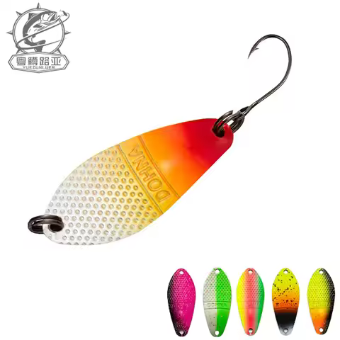 Peche Leurre Pesca Spoon About 3g 30mm Colorful Spoon Bait Copper Stream Metal Fishing Lure Swimbait