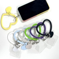 handphone wrist strap handphone sling strap Influencer-style new product: heart-shaped soft silicone