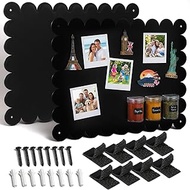 Maitys 2 Pack Black Magnetic Board, 17" x 11.8" Magnet Bulletin Board for Desk Wall Refrigerator Cab