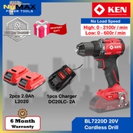 KEN BL7220D 20V Cordless Brushless Impact Drill ( 13mm 60N.m ) BL7220D