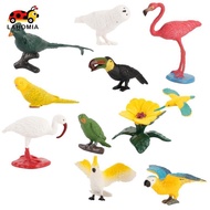 LAHOMIA 10pcs Mini Bird Model Egret Parakeet Macaw Education Children World Model