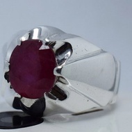 紅寶石戒指 天然紅寶石 純銀男戒 寶石紅寶石 925銀戒指 寶石戒指 男戒