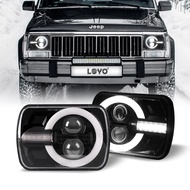 Latest Style 2pcs 7X6 5X7 Led Headlights For Jeep Wrangler YJ Cherokee XJ H6014 H6052 H6054 H4 Headl