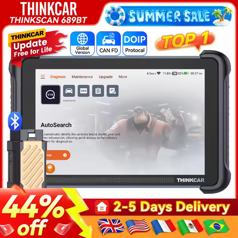 Lifetime Free Update THINKCAR THINKSCAN 689BT OBD2 Diagnostic All System Diagnosis ECU Coding Bi-dir