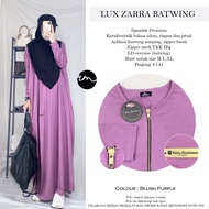 GAMIS LUX ZARRA BATWING OVERSIZE DRESS MODEL LOWO BAT PLAIN MOTIF FRONT ZIPPER BUSUI MATERIAL SPANDE