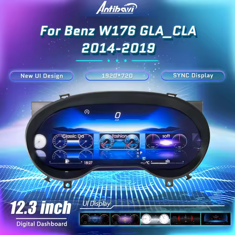 12.3'' Auto Instrument Panel Cockpit For Mercedes Benz C GLA CLA W176 117 C177 X156 2014 6 Ntg4.5 5.