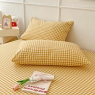 Lemon Check Polyester Pillowcase Set Soft Bright Yellow Gingham Bedding Cover 48x74cm 50x75cm 20x30i