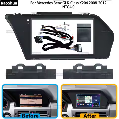 Car Android Radio Stereo Screen Video Player Navigation Cable 9 inch Frame For Mercedes Benz GLK-Cla
