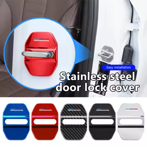 4Pcs Car Stainless Steel Door Lock Cover Protection Accessories For BMW M2 M3 M4 X1 X3 X4 X5 E87 X7 