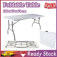 SG-Stock Foldable Table Outdoor Dining Table 180cm Lightweight Stronger Table Portable Plastic Long 