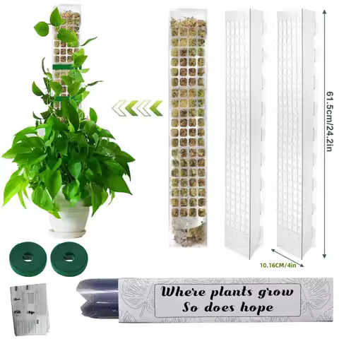 Moss Poles Plants Plastic Transparent Semi-cylindrical Sphagnum Moss Poles Hollow Self Watering Supp