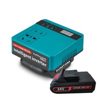 Makita 120W เครื่องแปลงไฟเครื่องใช้ในบ้านอินเวอร์เตอร์ 24V อินเวอร์เตอร์แบตเตอรี่แหล่งจ่ายไฟ