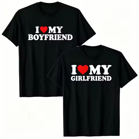 I Love My Girlfriend T Shirt I Heart My-Girlfriend TShirt GF T-Shirt Boyfriends Gifts Valentine's Da