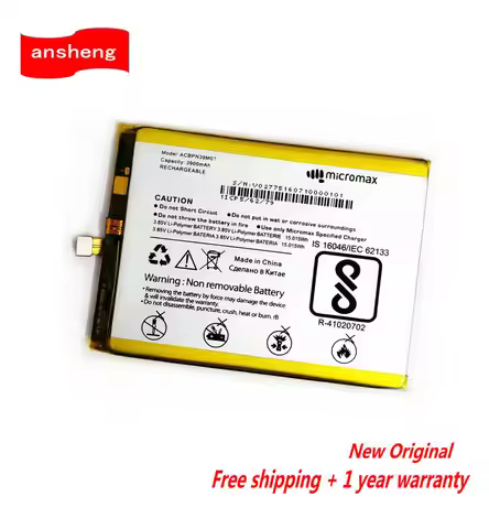 Original 3.8V 3900mAh ACBPN39M01 LA-40 Battery For Micromax Canvas Juice 4 Q465 Li-ion Polymer Smart