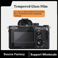 For Sony A7M3 A7C2 A6000 A6300 A5000 Black Camera Tempered Glass Film Screen Protector ZV1 A7M2 A7II